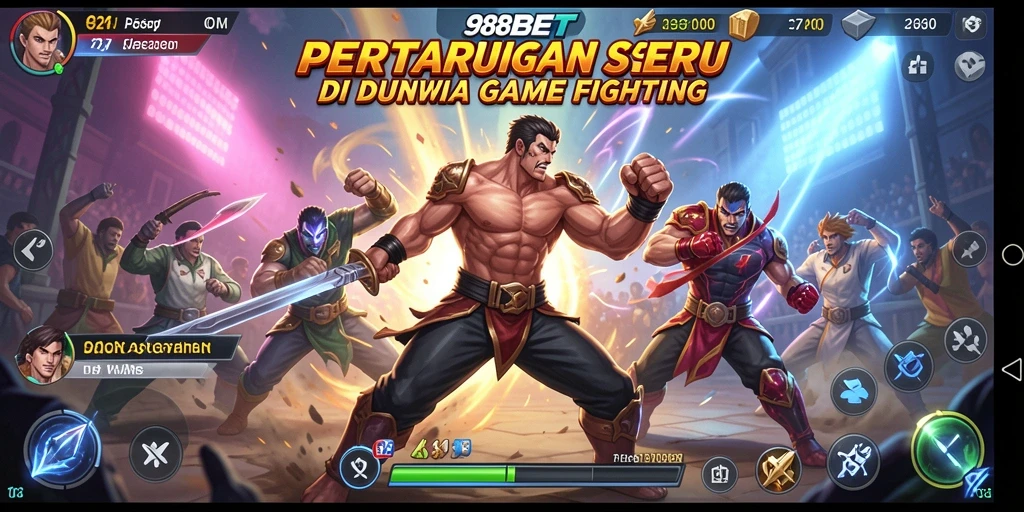 Screenshot menampilkan aksi intens dalam pertarungan 988BET.
