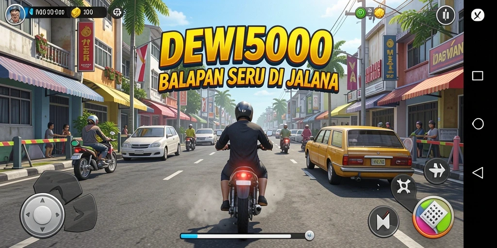 Tampilan seru balapan di DEWI5000 dengan mobil yang memukau.