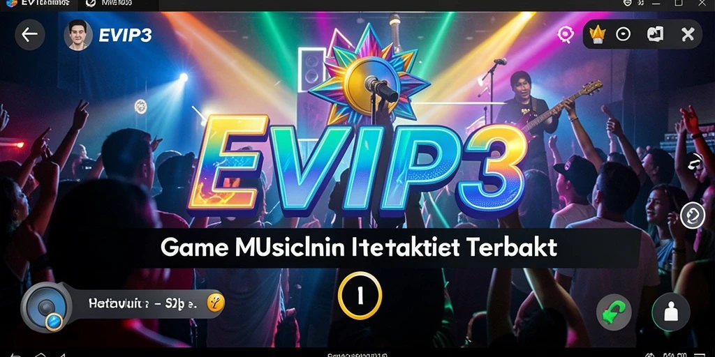 Tangkapan layar gameplay EVIP3 menampilkan pengguna menikmati permainan musik.