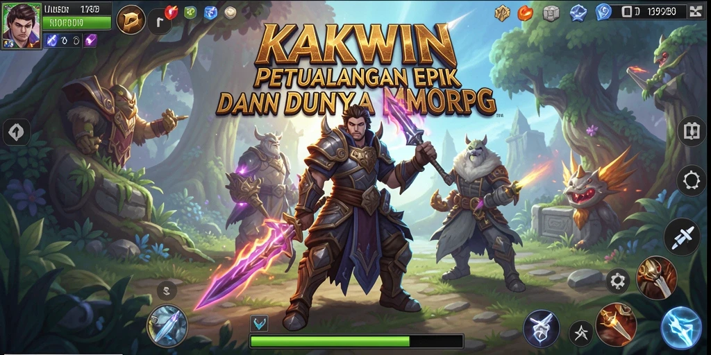 Screenshot permainan KAKWIN menampilkan aksi seru dalam dunia MMORPG.