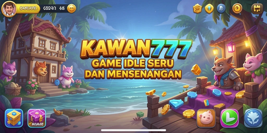 Screenshot gameplay KAWAN777 yang menarik dan ceria.
