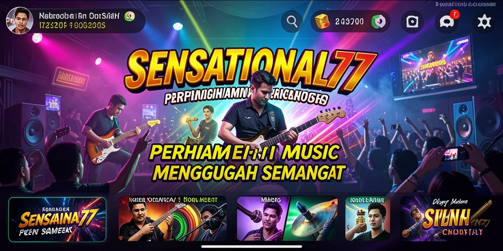 Screenshot SENSATIONAL77 menampilkan gameplay musik yang interaktif dan menarik.